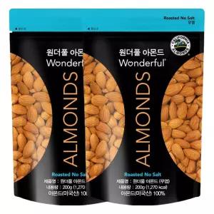 원더풀 아몬드 무염 200g X 2개