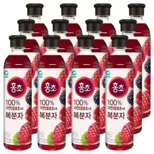 대상 청정원 홍초 복분자 900ml x 12개