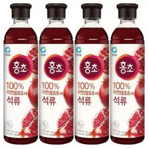 대상 청정원 홍초 석류 900ML x4개