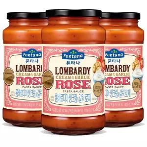 폰타나 롬바르디아 생크림&갈릭 로제 파스타소스, 600g, 3개