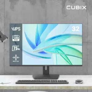 큐빅스 FHD IPS 32인치 모니터 75Hz 사무용 게이밍 컴퓨터 모니터 CX320F75