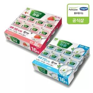 풀무원다논 하루요거트 컵 48개 골라담기 (80gX16입X3) / 딸기,플레인