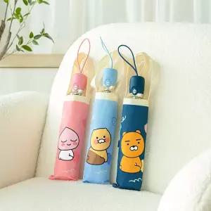 B급 카카오프렌즈 포인트 3단 자동 우산