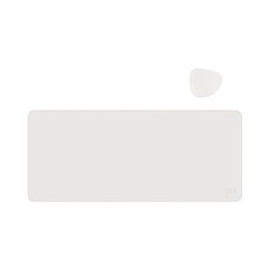 지클릭커 가죽 장패드 데스크 매트 with 티코스터 (밀크 화이트)