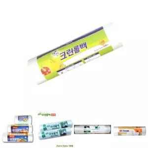 (특대형 500매) 명진크린롤백 35x45/주방/롤/비닐/위생/봉투/봉지/투명/백/일회용/음식