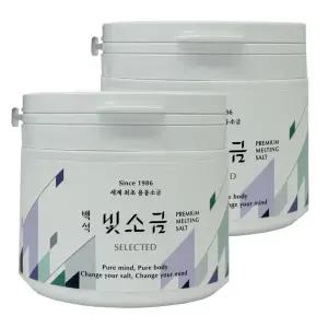 백석빛소금 1000도씨 미네랄 용융소금 용기형500gx2개