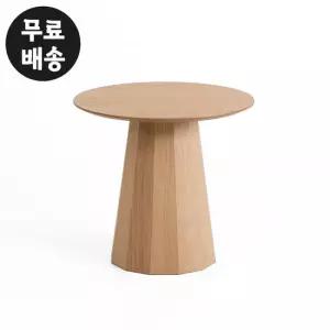 로안 원형 사이드 테이블 원탁 탁자 보조(600/내츄럴)