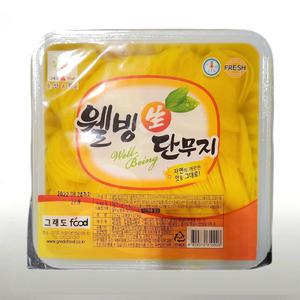 그래도푸드 반달 단무지 1박스(2.5kgx4팩) 1mm 얇은 단무지