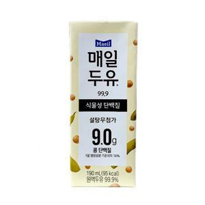 매일두유 99.9 190mlx12팩 설탕무첨가 무설탕