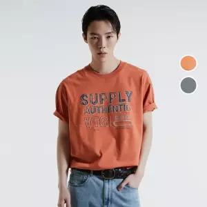 남성 20수 루즈핏 아트웍 반팔 티셔츠 B242TS080P