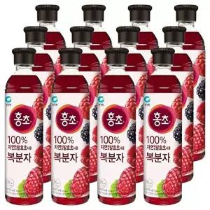 [청정원]대상 청정원 홍초 복분자 900ml x 12개