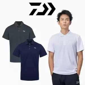 DAIWA 다이와 낚시복 상의 티셔츠 카라 DE-5223CS 반팔 기본 자수 루어 선상