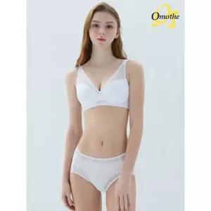 [하프클럽/]올데이 에센셜 로지레이스 브라팬티 2종세트/화이트