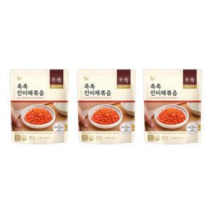 본죽 촉촉 진미채볶음 X3팩 실온 파우치 도시락 반찬