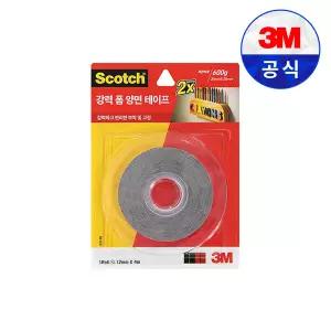 3M 스카치 강력 폼 양면 테이프 3140 12mm x 4m 스트롱2X