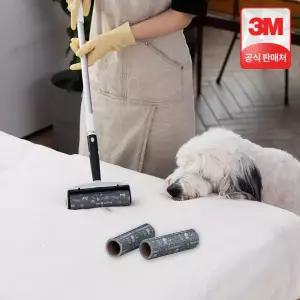 3M 스카치브라이트 돌돌이 테이프클리너 클린컷 대형팩(롱핸들 1개+리필 1개) + 리필 2개 롤크리너 돌돌이