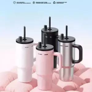 스텐316 빨대 보틀 텀블러 이중진공 710ML 대용량 보온보냉 손잡이 여행 및 야외 활동