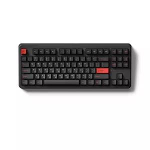 FL-ESPORTS X80 유무선 블루투스 가스켓 마운트 기계식 키보드 블랙 레드, 저소음 스노우축