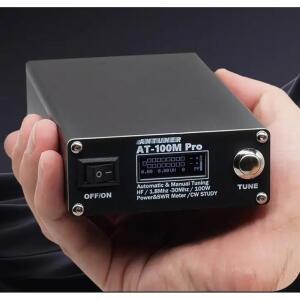 바벨컬 ANTUNER AT 100M Pro 100W 1 8MHz 30MHz ATU 100 ATU 100M QRP 안테나 튜너 HF 라디오 용 모스 부호 SWR 미터 전력계
