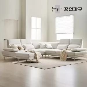 (무료배송) 도이 7인용 스윙 타이보텍스 이지클린 패브릭 코너형 소파 (스툴