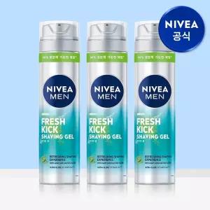 니베아 맨 프레시 킥 쉐이빙 젤 200ml 3개