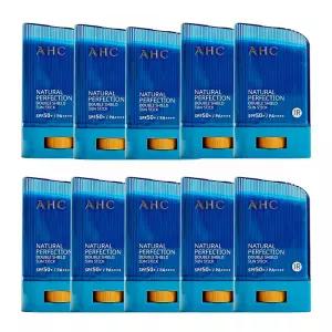 AHC 내추럴 퍼펙션 더블 쉴드 선스틱 22g (SPF 50+) 파랑색 10개