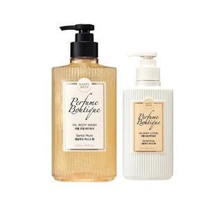 해피바스 퍼퓸부티크 오일 바디워시 상탈 머스크 500ml, 1개 + 상탈머스크 350g ,1개