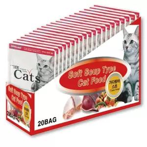 더캣츠 가다랑어 스프 50g 20개입 한박스상품고양이스프파우치 반려묘스프