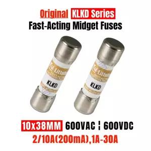 5개입 600V10X38MM 고속 퓨즈 KLKD 0.2A 0.5A 1A 2A 3A 4A 5A 6A 7A 8A 9A 10A 12A 15A 20A 25A 30A