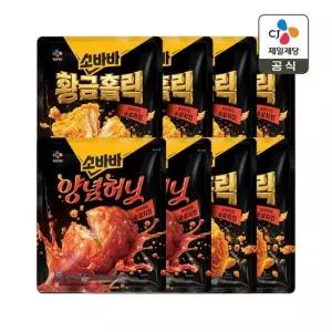 CJ제일제당 고메 소바바치킨 황금홀릭 순살 240g x6개+양념 순살 240g x2개