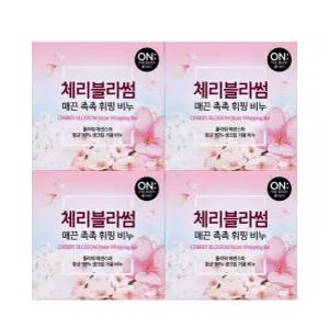 욕실비누 비누 온더바디 비누도매 체리블라썸 매끈 촉촉 휘핑 4입 세안비누 서치