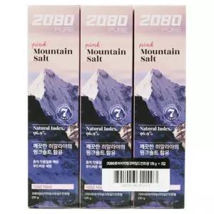 민트 히말라야 퓨어마운틴 120g3개 2080 핑크솔트치약