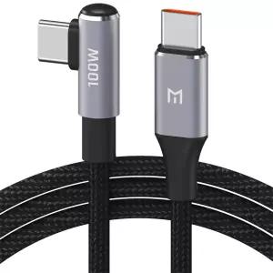 모란카노 ㄱ자 L자형 패브릭 100W C타입 PD 초고속 충전 케이블 데이터 전송