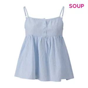 [SOUP](타임스퀘어점패션관)버튼 스트라이프 슬리브리스 블라우스 (S64SS20)