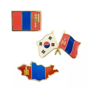 몽골 국기 뱃지 컬렉션