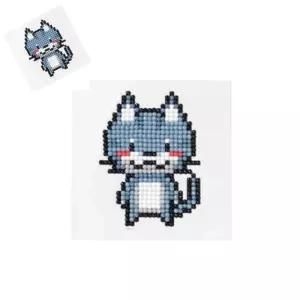 오 민화샵 어린이 동물 보석십자수 고양이 개 1개입 동물그림 그림만들기 키트