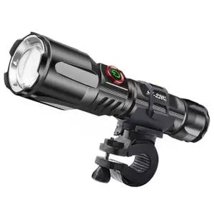 [하프클럽/]LED 충전식 자전거 안전등 전조등 랜턴 후레쉬 줌 자전거라이트