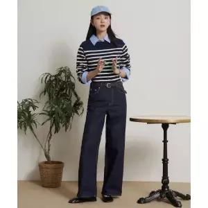 빈폴 BEANPOLE LADIES B. my 데님 스트레이트 팬츠 - 네이비 (BF6221N03R) BF6221N03R 152129