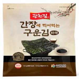광천김 간장에 찍어먹는 구운 파래 식탁김 450매 내외 (120G) 잘려있어간편한 제철 파래김