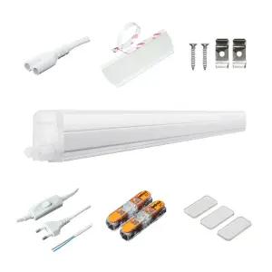 T5K03 플러그선 + 가림막 설치세트 필립스 LED T5 BATTEN 7W 600mm 주백색