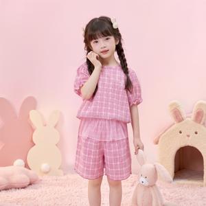 [AK수원점] [밀리밤] 여아 체크 서커 상하 세트 MLRT2657G