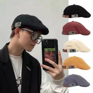 헌팅캡 캐주얼 남성모자 빈티지 패치 카페 바리스타