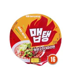 삼양 맵탱 청양고추 대파 큰컵 110g x16개 /컵라면