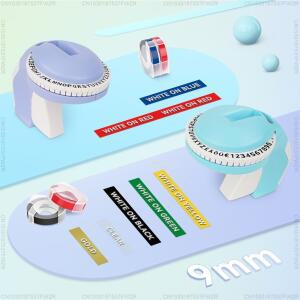 Dymo 수동 라벨 메이커, 프린터, 12965 Mahine Motex E101 접착 스티커 유사, B90, 3D 엠보싱