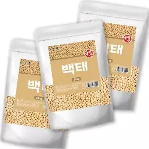 wlbg 껍질제거 백태 국산 흰콩 콩국수 두부용 대두 6kg