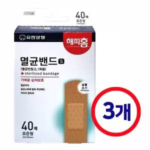 해피홈 멸균밴드s 표준형 / 상처보호밴드 반창고 40매 x 3개