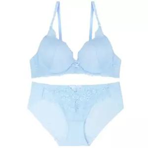 [롯데백화점]예스 블루 레이스 커튼컵 레이스 브라 헴팬티세트 YSWBZ805YSWPZ806