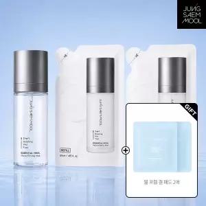에센셜 물 마이크로 피팅 미스트 55ml 리필팩 듀오 기획세트(공용기 + 55ml 리필 파우치 2개)(+ 겔 패드 2개)
