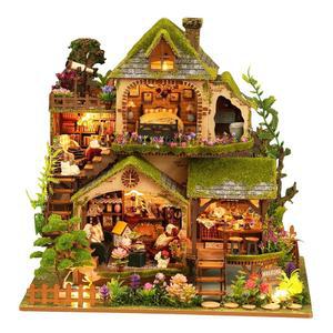 RHZN 미니어처 하우스 키트, 인형의 집 키트, 미니어처 키트, DIY 미니 하우스 건축 키트, 포레스트 어드벤처