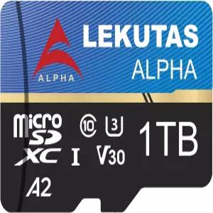LEKUTAS 1T 999GB 마이크로 SD 카드 microSDXC UHSI 플래시 메모리 TF 고속 읽기 속도 120MB/s C10 U3 A2